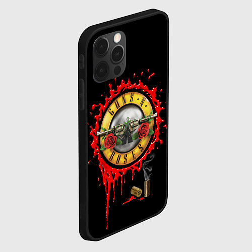 Чехол iPhone 12 Pro GUNS N ROSES / 3D-Черный – фото 2