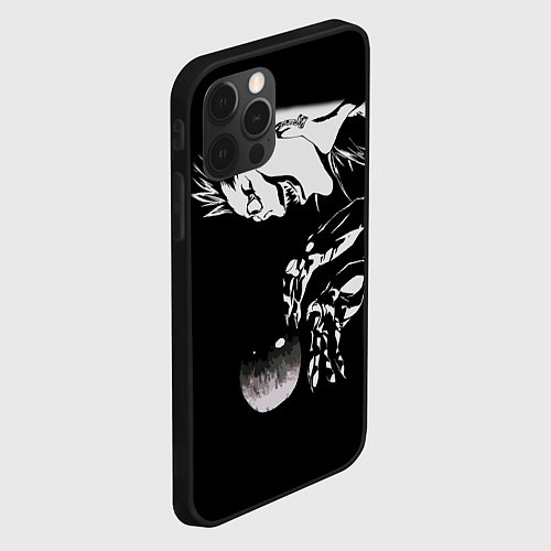 Чехол iPhone 12 Pro Рюк и яблоко Death Note / 3D-Черный – фото 2