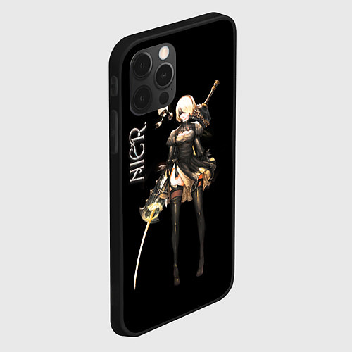 Чехол iPhone 12 Pro Nier Automata 2B / 3D-Черный – фото 2