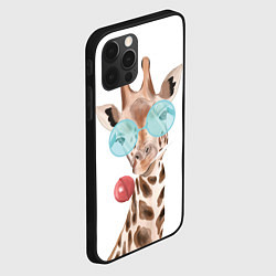 Чехол для iPhone 12 Pro Жираф в очках, цвет: 3D-черный — фото 2