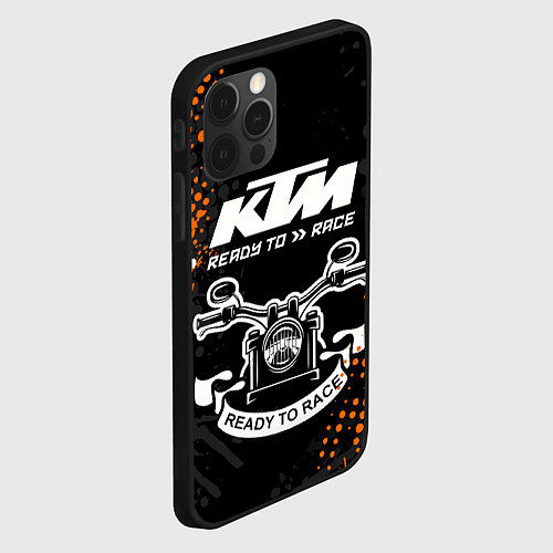 Чехол iPhone 12 Pro KTM MOTORCYCLES КТМ МОТОЦИКЛЫ / 3D-Черный – фото 2