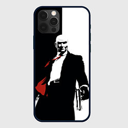 Чехол для iPhone 12 Pro Hitman BW, цвет: 3D-черный