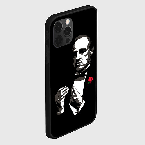 Чехол iPhone 12 Pro Крёстный Отец The Godfather / 3D-Черный – фото 2