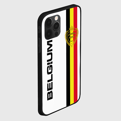 Чехол iPhone 12 Pro СБОРНАЯ БЕЛЬГИИ / 3D-Черный – фото 2