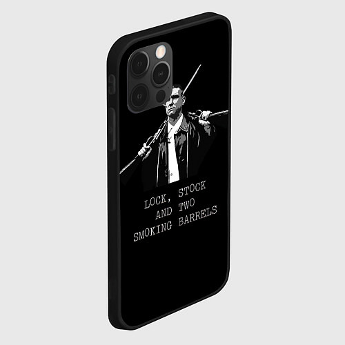 Чехол iPhone 12 Pro Карты Деньги 2 Ствола Боевик / 3D-Черный – фото 2