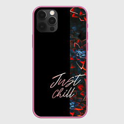 Чехол для iPhone 12 Pro Just Chill, цвет: 3D-малиновый