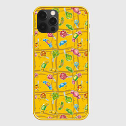 Чехол для iPhone 12 Pro Конфеты, цвет: 3D-желтый