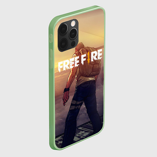 Чехол iPhone 12 Pro FREEFIRE БЕЙСЕР Z / 3D-Салатовый – фото 2