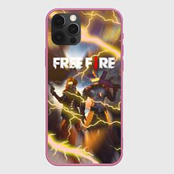 Чехол для iPhone 12 Pro FREEFIRE ФРИФАЕР Z, цвет: 3D-малиновый