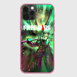 Чехол для iPhone 12 Pro FREEFIRE Battlegrounds Z, цвет: 3D-малиновый