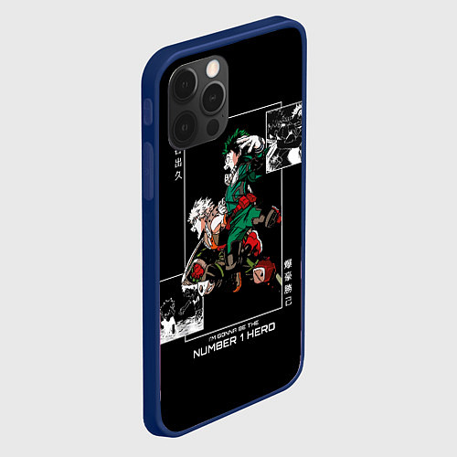 Чехол iPhone 12 Pro Бакуго и Деку станут номером 1 / 3D-Тёмно-синий – фото 2