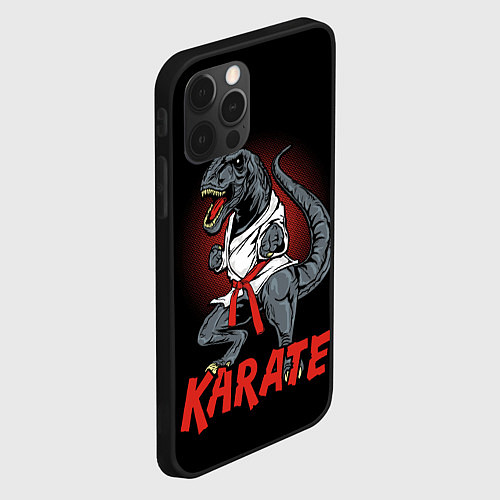 Чехол iPhone 12 Pro KARATE T-REX / 3D-Черный – фото 2