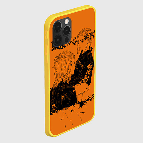 Чехол iPhone 12 Pro Токийские мстители ораньжевый / 3D-Желтый – фото 2