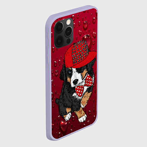 Чехол iPhone 12 Pro Cool Dog / 3D-Светло-сиреневый – фото 2