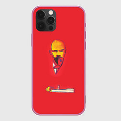 Чехол для iPhone 12 Pro Энди Уорхол - Красный Ленин, цвет: 3D-малиновый