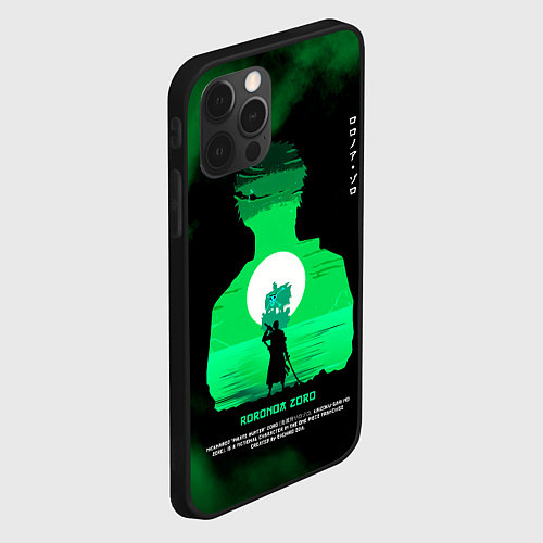Чехол iPhone 12 Pro Ророноа Зоро One Piece / 3D-Черный – фото 2