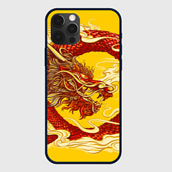 Чехол для iPhone 12 Pro Китайский Дракон, China Dragon, цвет: 3D-черный