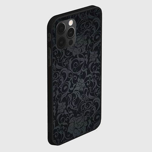 Чехол iPhone 12 Pro Dark Pattern / 3D-Черный – фото 2