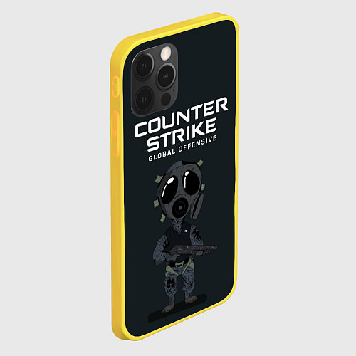 Чехол iPhone 12 Pro CS GO COUNTER TERRORIS Z / 3D-Желтый – фото 2