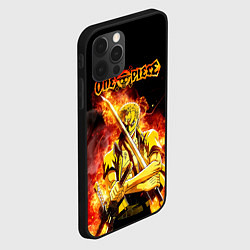 Чехол для iPhone 12 Pro Зоро в огне One Piece Большой куш, цвет: 3D-черный — фото 2