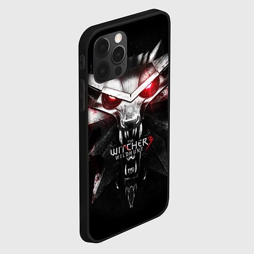 Чехол iPhone 12 Pro THE WITCHER LOGO / 3D-Черный – фото 2