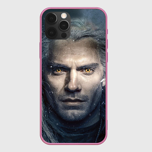 Чехол iPhone 12 Pro THE WITCHER ГЕРАЛЬТ ИЗ РИВИИ / 3D-Малиновый – фото 1