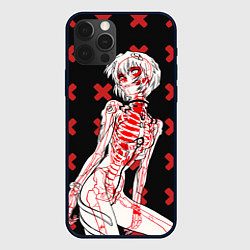 Чехол для iPhone 12 Pro Ева 00 Аянами Рей в X Ray, цвет: 3D-черный