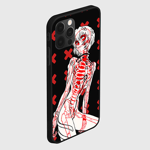 Чехол iPhone 12 Pro Ева 00 Аянами Рей в X Ray / 3D-Черный – фото 2