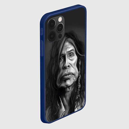 Чехол iPhone 12 Pro Steven Tyler AEROSMITH Z / 3D-Тёмно-синий – фото 2