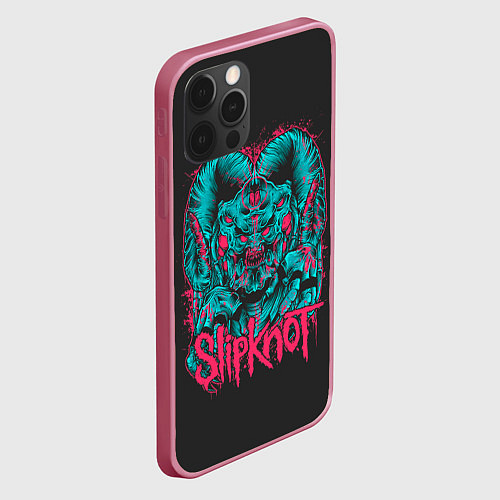 Чехол iPhone 12 Pro Slipknot Monster / 3D-Малиновый – фото 2