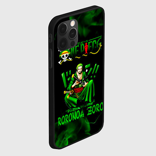Чехол iPhone 12 Pro Ророноа Зоро Ван-Пис / 3D-Черный – фото 2