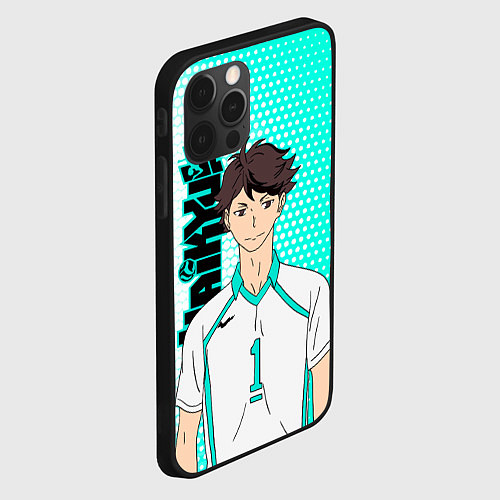 Чехол iPhone 12 Pro Тоору Ойкава Oikawa Toru / 3D-Черный – фото 2