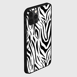 Чехол для iPhone 12 Pro Черно-белая зебра, цвет: 3D-черный — фото 2