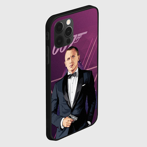 Чехол iPhone 12 Pro Агент 007 Джеймс Бонд / 3D-Черный – фото 2