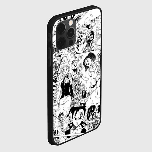 Чехол iPhone 12 Pro Семь смертных грехов, манга / 3D-Черный – фото 2
