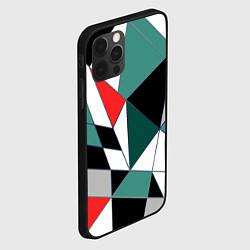 Чехол для iPhone 12 Pro Абстрактный геометрический, цвет: 3D-черный — фото 2