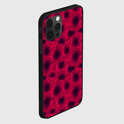 Чехол iPhone 12 Pro Красные маки / 3D-Черный – фото 2