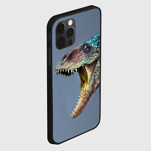 Чехол iPhone 12 Pro Хищный динозавр Dino Z / 3D-Черный – фото 2