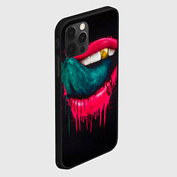 Чехол для iPhone 12 Pro Ядовитый поцелуй, цвет: 3D-черный — фото 2