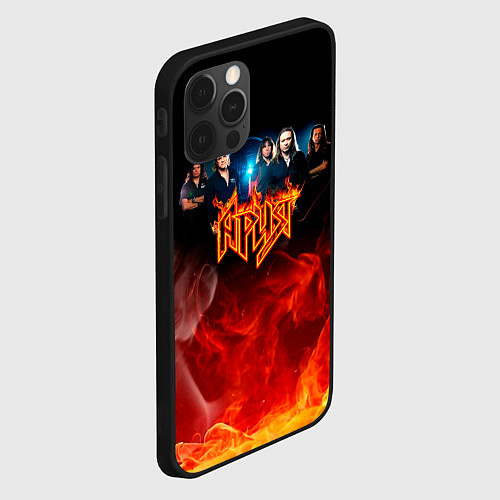 Чехол iPhone 12 Pro Ария в огне / 3D-Черный – фото 2