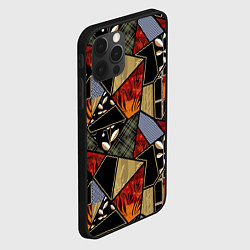Чехол для iPhone 12 Pro Разноцветные заплатки, цвет: 3D-черный — фото 2