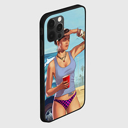 Чехол для iPhone 12 Pro Girl with coffee, цвет: 3D-черный — фото 2