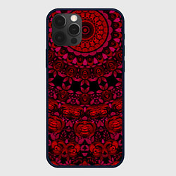 Чехол для iPhone 12 Pro Акварельный калейдоскоп, цвет: 3D-черный