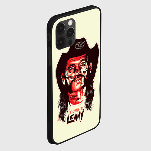 Чехол iPhone 12 Pro Zombie Lemmy / 3D-Черный – фото 2