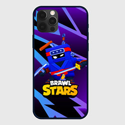 Чехол для iPhone 12 Pro Ash Brawl Stars Эш, цвет: 3D-черный