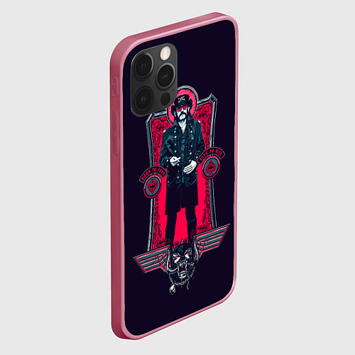 Чехол iPhone 12 Pro King Lemmy / 3D-Малиновый – фото 2