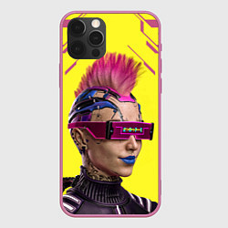 Чехол для iPhone 12 Pro CYBERPUNK 2077 КИБЕРПАНК Z, цвет: 3D-малиновый