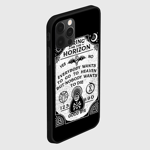 Чехол iPhone 12 Pro Bring Me the Horizon Уиджи / 3D-Черный – фото 2