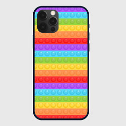 Чехол для iPhone 12 Pro ПОП ИТ POP IT, цвет: 3D-черный