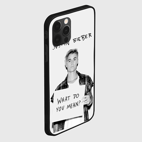 Чехол iPhone 12 Pro JUSTIN BIEBER / 3D-Черный – фото 2